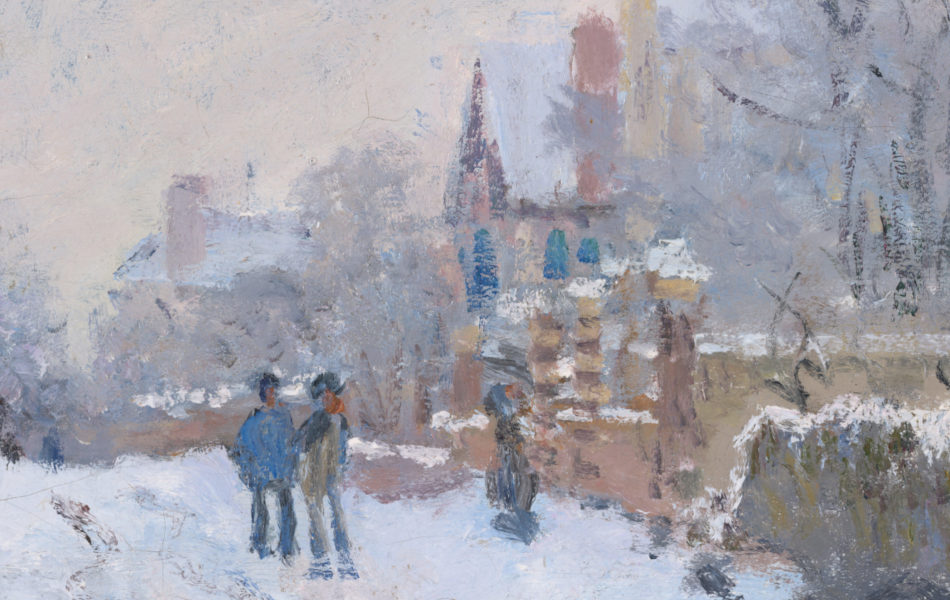 Distant buildings and winter light (Snow at Argenteuil)